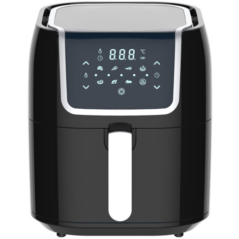 Friggitrice ad aria nera capacita' 8 LT  8 programmi digitale di cottura Design Elegante e Moderno  Potenza 1800 WATT