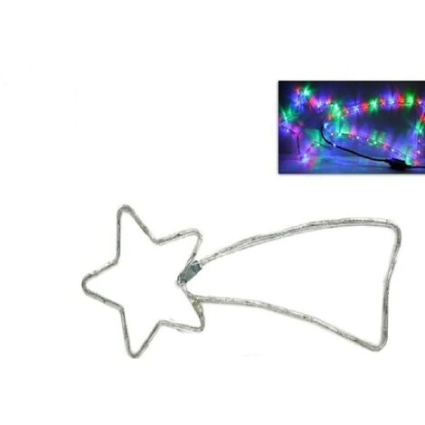 CSN 09344 FIGURA NATALIZIA STELLA COMETA MULTICOLORE CM 73X26