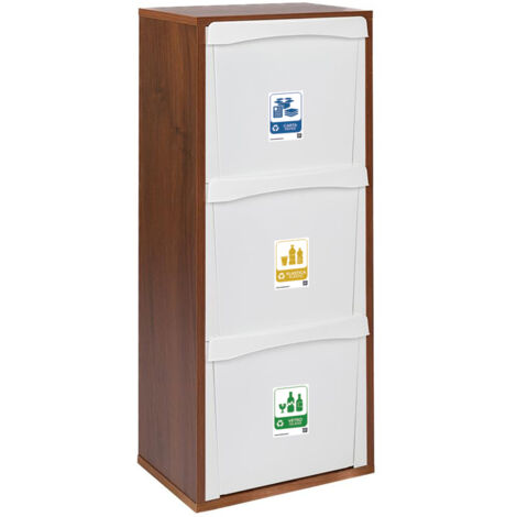 Liberoshopping Mobile In Legno Raccolta DIFFERENZIATA 3 VANI 25X40