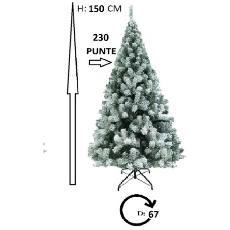 Albero Di Natale Artificiale Pino Diamante Su Tronco PVC 180cm Con Pigne - 2