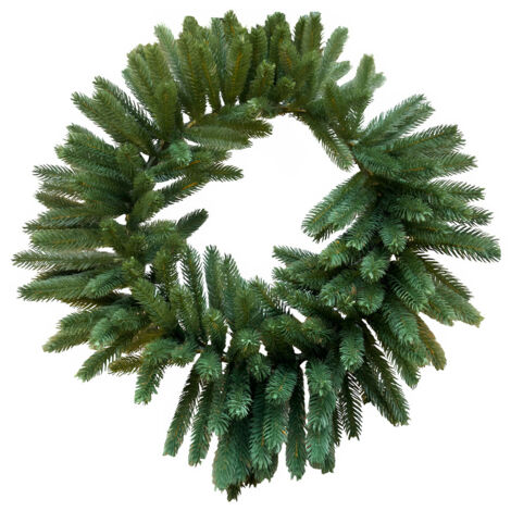 Ghirlanda corona verde fuori Porta 60cm  per decorazioni addobbi di natale in silicone casa festone natalizio Negozio Porte Interni Esterno (1/4)