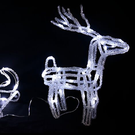 VEYLIN Festone Natalizio Con Renna Rudolf E Slitta Di Babbo Natale - Decorazione Fai Da Te - 6