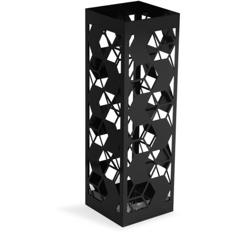Porta Ombrelli Nero Rame Con Vaschetta Scola Pioggia In Metallo Per Casa Ingresso Decoro Fiori E Libellula 78639555