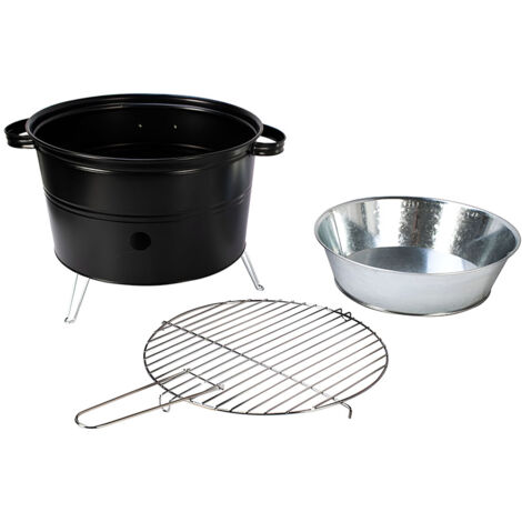 Wudaizhi Fornello per Barbecue Rotondo Barbecue Portatile Griglia a Carbone Griglia Portatile per Cucinare All'aperto, Chiuso, in Campeggio E in Giardino