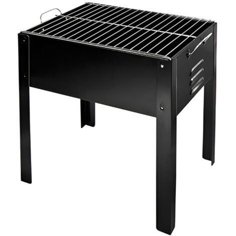 Fornacella a carbone portatile Barbecue portatile con griglia in acciaio inox arrostire carni pesce verdure  spiedini