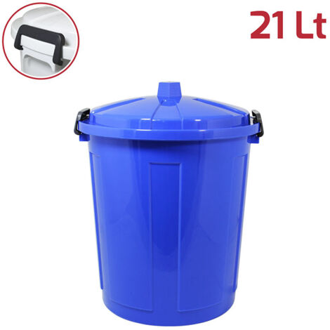 Bidone contenitore coperchio con chiusura antirandagismo 21lt pattumiera casa cucina giardinaggio raccolta differenziata antiodori - colorigenerali: BLU