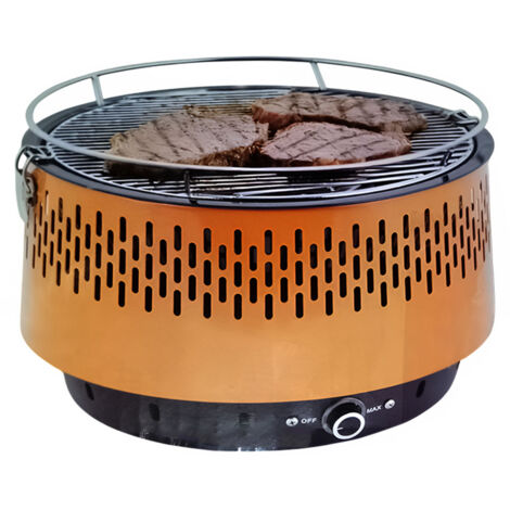 Barbecue a Carbone Portatile con Sistema di Ventilazione Antifumo  odori griglia compatto per campeggio pic nic da Tavolo  34x25