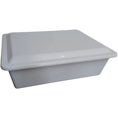 Bacinella frigor vaschetta con coperchio LT 10 Bianca 42x32x12 cm certifcata per il contatto conservazione e trasporto alimentare frigo ristoranti mense hotel (1/5)