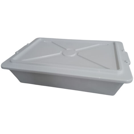 Cassetta Porta Impasti 60x40x13 Cm - 24 Litri, Con Coperchio, Certificata Alimentare, Polipropilene Bianco, Per Pizza, Pane, Lievitazione, Pizzerie, Caseifici