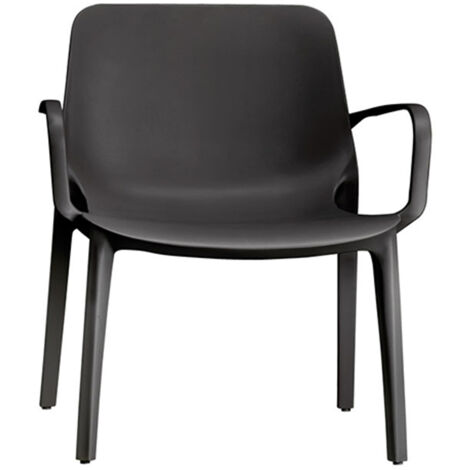 Scab Ginevra Sedia In Tecnopolimero | Design Italiano Per Interni/Esterni | Colore Tortora | Confezione 6 Pezzi (Prezzo Al Pezzo)