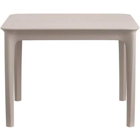 Tavolo Quadrato 60x60 basso h40 in Tecnopolimero ARGO  S-cab TORTORA  Per Bar, Giardino, Terrazzo piscina o Casa– Moderno e Robusto