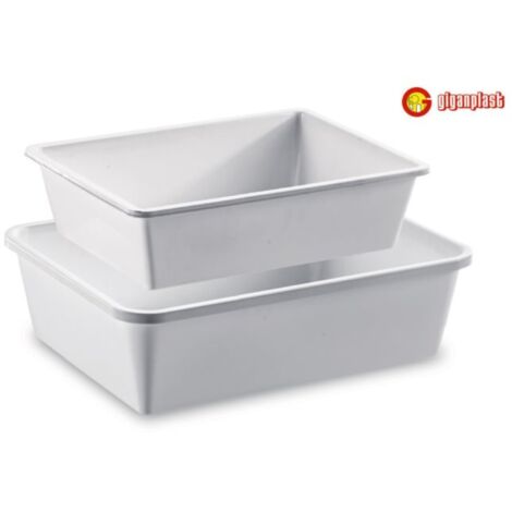 Giganplast GIG Bacinella Chiusa, Polietilene, Bianco, 50x34x h.11 cm