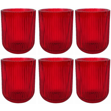WD LIFESTYLE Set 4 Bicchieri in Vetro Decoro Natalizio