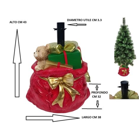 Base per per albero di natale sacco con regali