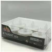 T-LIGHT Bianche luci led da addobbi per decorazioni di natale o lanterne 6 pz