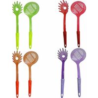 Mestolo per pasta posate forchetta schiumarola set da 2 casa cucina rosso viola verde arancione accessori forti resistenti - colorigenerali: VIOLA