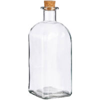 Bottiglia con tappo in sughero da 1000 ml da decorare liquori aromi salse condimenti bottiglietta bottiglina in vetro per bomboniera