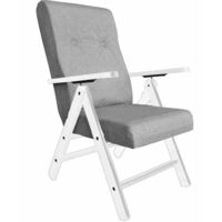 Poltrona Chaise Lounge In Tessuto Grigio - Imbottitura Alta Densit&agrave;