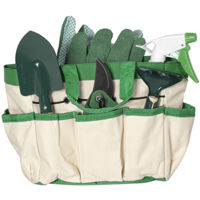 Kit Giardinaggio 6 Pezzi con Borsa Porta Attrezzi Completo da Giardinaggio con Guanti Spruzzino Attrezzi Manuali