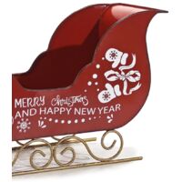 Decorazione Natalizia Avilia: Babbo Natale Sulla Slitta Con Sacco Di Doni, 45x20x30 Cm, Per Interni Ed Esterni