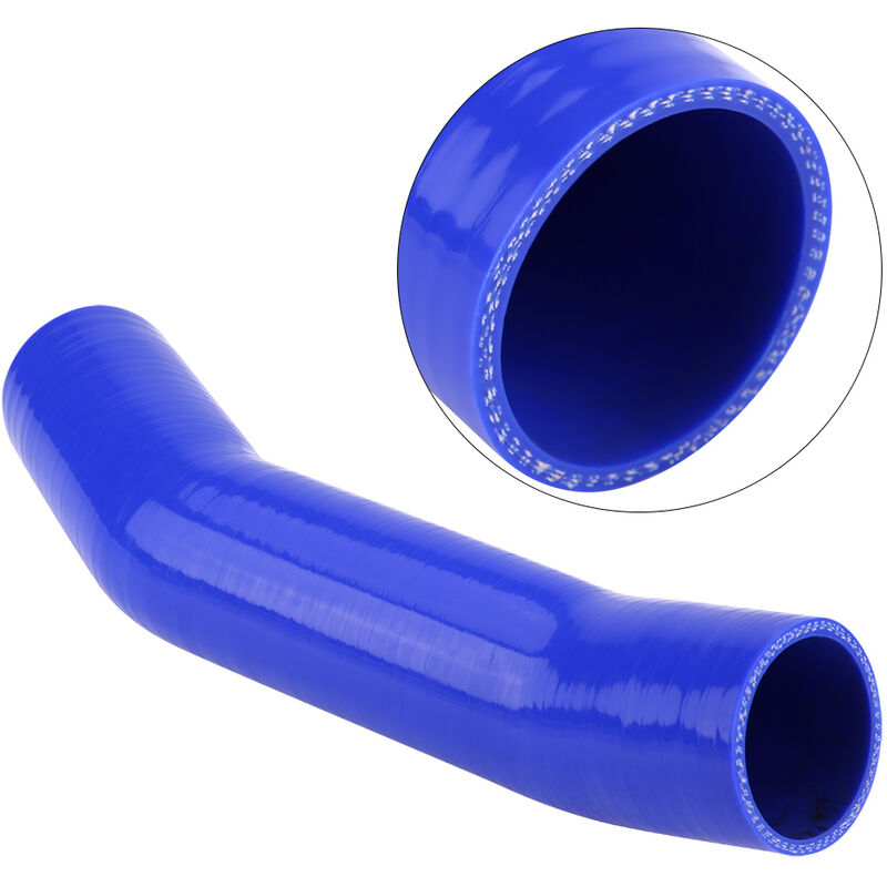 Tuyau de silicone d'air d'aspiration bleu de 76 mm tuyau droit tube d'admission
