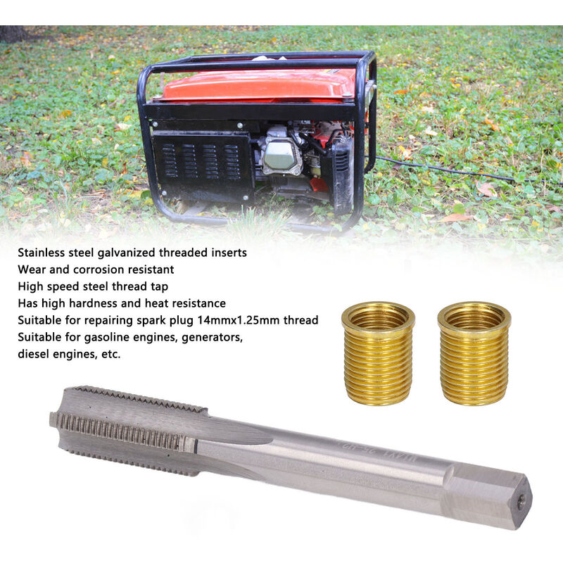 AUN-Outil de réparation de filetage de bougie d'allumage Boulon M10x1.25 +  Kit de matériel automatiques pour robinet M12x1.25 - Cdiscount Bricolage