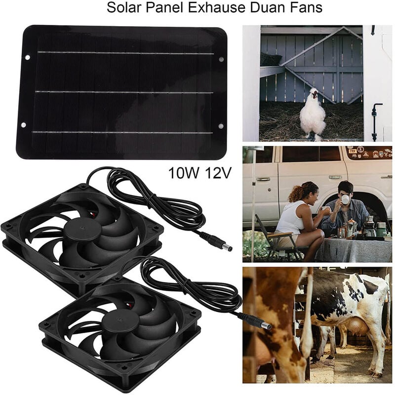 Kit de ventilateur à énergie solaire étanche Portable 10W 12V pour