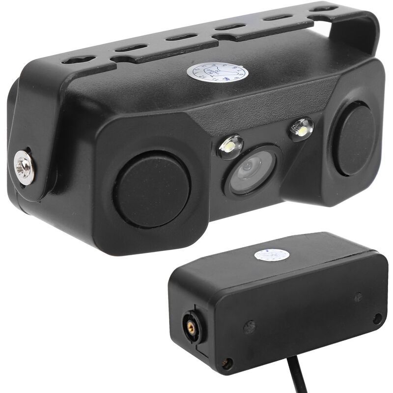 Caméra de surveillance GENERIQUE Caméra vision nocturne moniteur 2led caméra  recul voiture avec capteur stationnement radar