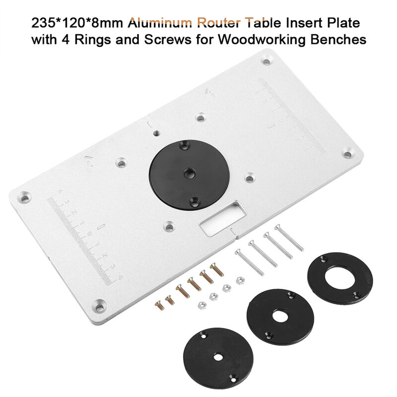 Autre outil du menuisier Plaque De Défonceuse, Plaque D'insertion En  Aluminium De Table De Toupie, Plaque D'insertion De Table De Routeur En  Aluminium Avec 4 Anneaux Et Vis Pour Bancs De Menuiserie