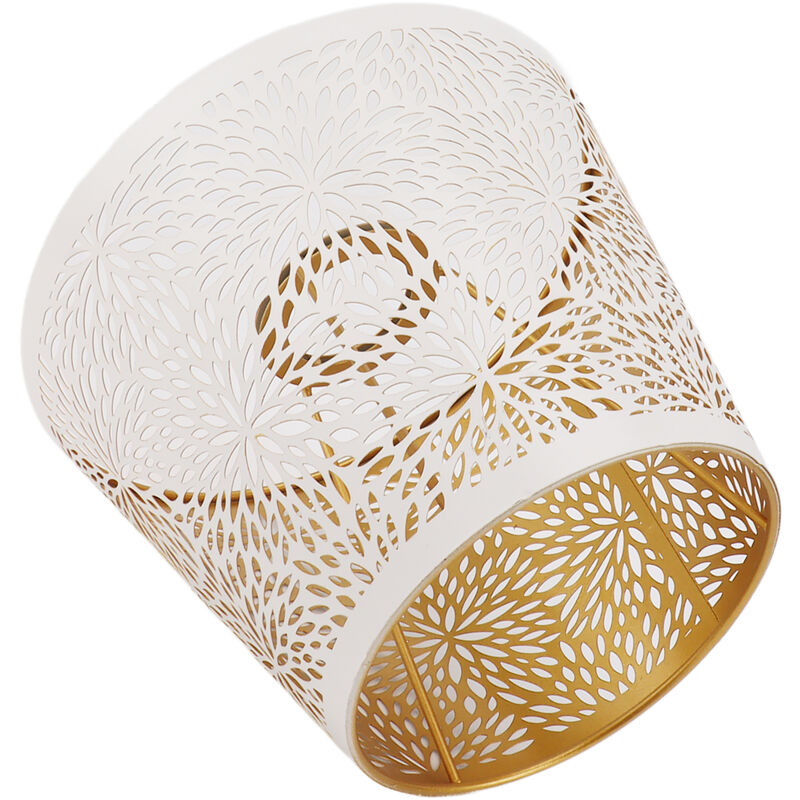 Abat-Jour Blanc Design Fleur Sculpté - Pour Lampe Pied E27/E26, Salon Et Maison Moderne