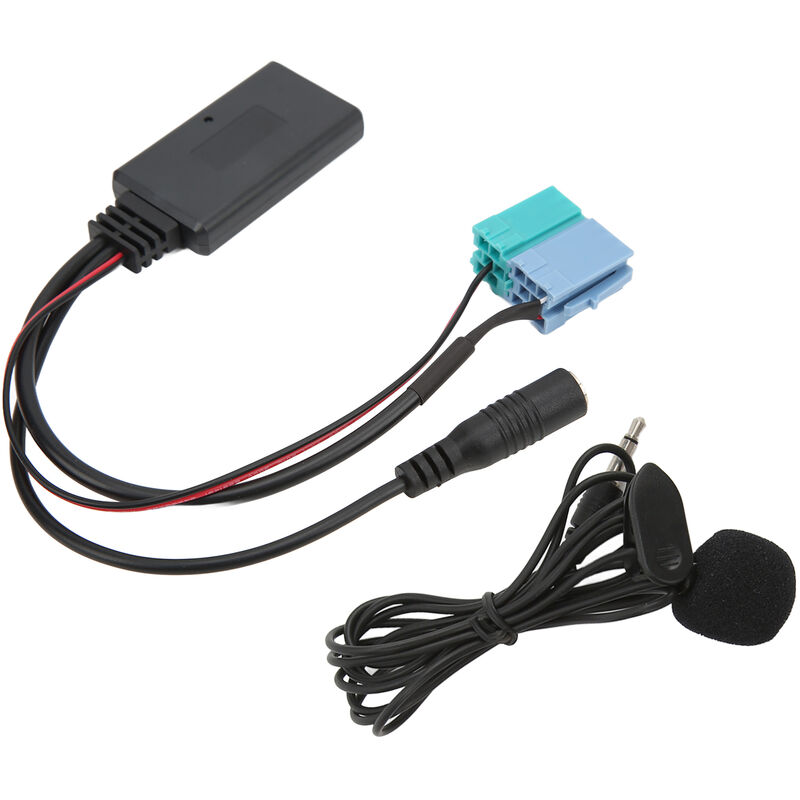 Adaptateur de Câble Audio de Voiture, Remplacement de L'adaptateur de Câble  de Musique Audio Stéréo RD4 AUX Stéréo 12 Broches Bluetooth pour Citroen C2  C3 C4 C5 C6(Sans micro) Terminaux et faisceaux 