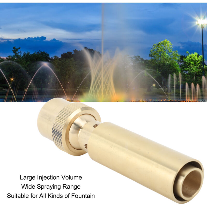 Bec De Fontaine En Cuivre - Jet D'Eau Pour Jardin - Filetage Femelle 1 Pouce - Hauteur Jet 2m