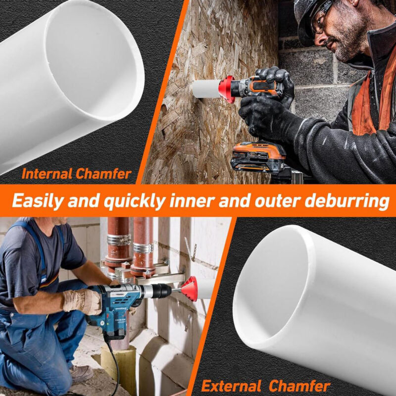 Ébavureur 2 En 1 Pour Tubes 0-40 Mm - Pour Cuivre, Laiton, Plastique - Intérieur Et Extérieur, Lame En Alliage Zinc
