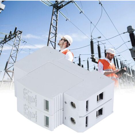 Parafoudre Solaire DC1000V 20-40KA - Protection Surtension Domestique 2 Pôles
