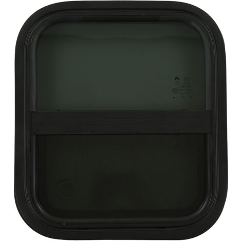Fenêtre Camping-Car Coulissante 440x390 Mm - Verre Trempé Teinté, Brise-Vue, Étanche - Cadre Aluminium - Pour Remorque, Van