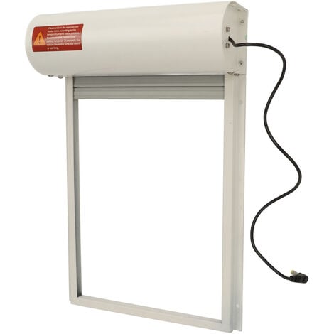Eosnow porte poulailler automatique solaire,accessoire poulailler,avec minuterie,pour équipement de sécurité agricole,Convient aux poulets,canards et oies de taille régulière,blanc