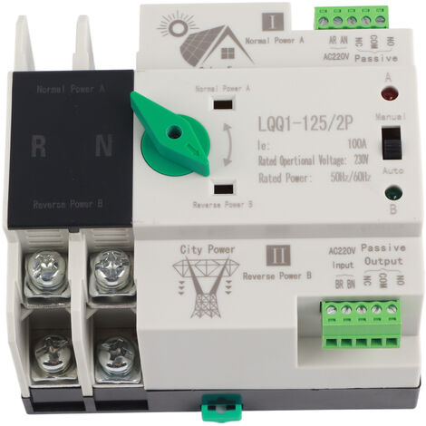 Dual Power Automatic Transfer Switch, Milliseconde Circuit Snelle Controller NLQ4-125/4P 100A 220V Kantoorgebouw Thuis