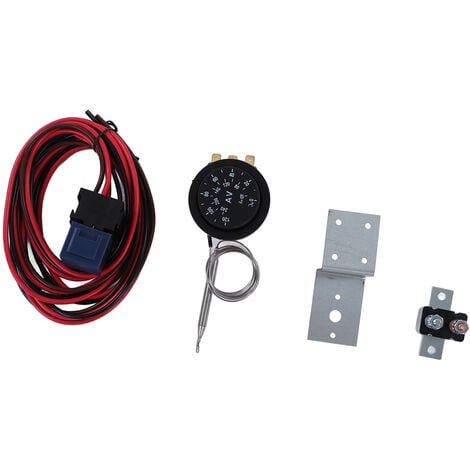 Eosnow 21 pièces réglage radiateur électrique ventilateur Thermostat contrle relais fil Kit robuste Thermostat pour voiture camion 12V