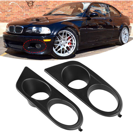 Cache Antibrouillard Noir Pour BMW E46 M3 2001-2006 - Avant Pare-chocs - Neuf
