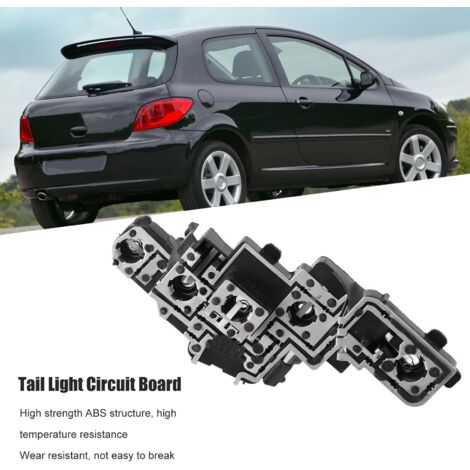 Eosnow circuit imprimé de feu arrière, résistante aux hautes températures, 6 broches de remplacement, pour Peugeot 307 Hatchback 2008-2013,Gauche