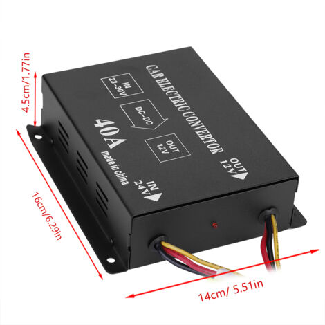 MZHOU Convertisseur De Tension DC 24V Vers 12V,Convertisseur Réducteur Régulateur 10A 120W Pour Système Solaire Camping-car Camion Electronique (Entrées DC 15-35V