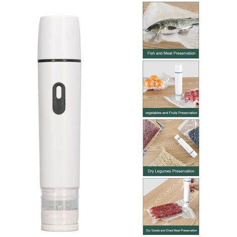 Eosnow Pompe à Air électrique, scelleuse sous vide portative, Machine-outil de scellage sans fil pour le stockage des aliments, blanc