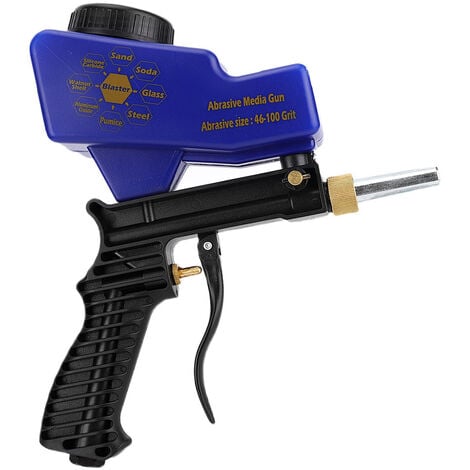 Pistolet de sablage pneumatique 1/4 90PSI pistolet sablage,pistolet de  sablage à air comprimé avec réservoi Sableuse Pistolet de Sable Portatif  Réglage de Débit Sablage 6.5MM