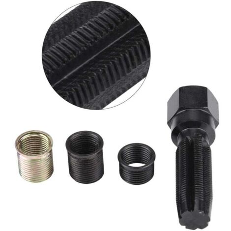 Kit Réparation Filetage Bougie Allumage - 10 Inserts M14x1,25 + Taraud M16x1,25, Acier Inoxydable