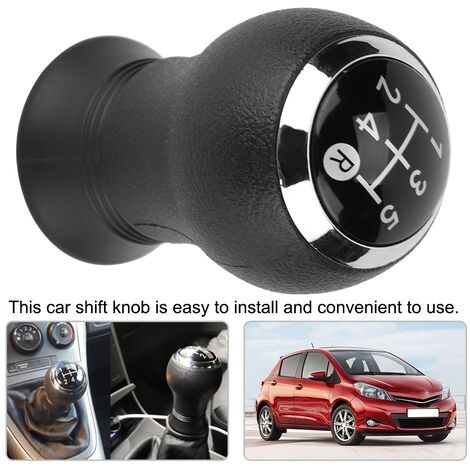 Eosnow Tête de pommeau de levier de vitesse à 5 vitesses, Modification de voiture, pour Toyota Yaris 2005 – 2010 (ordinaire)
