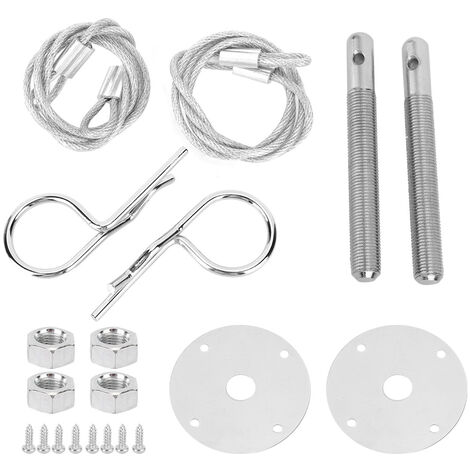 Jeffergarden Kit universel de loquet de verrouillage de broches de capot de  capot pour voiture de