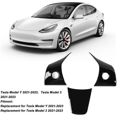 Eosnow Patch de couverture de volant, 3 pièces, accessoires d'intérieur de  remplacement pour Tesla modèle