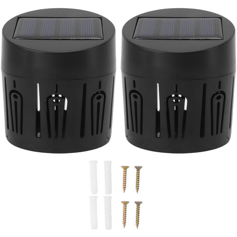 Eosnow Lampes solaires de clture, 2 pièces, décoration élégante, motif de coquille, étanche IP67, applique murale solaire pour jardin intérieur et extérieur