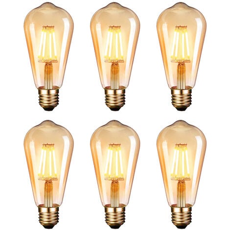 Ampoule LED E27 Philips décorative à filament - LED classic-giant 40W E27  T65 GOLD DIM