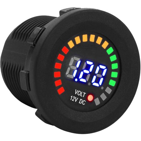 Chargeur USB de voiture - TD® - Voltmètre et thermomètre - 12-24V - Affichage numérique - Noir